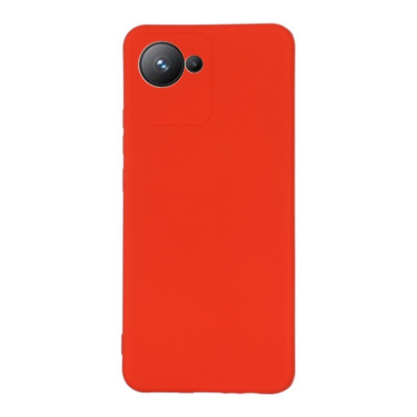 Силиконовый чехол Solid Color Liquid Silicone на Realme C30 - красный
