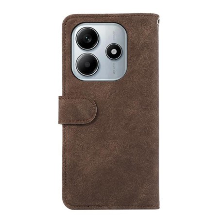 Чехол-книжка ABEEL Color Block Magnetic RFID Leather на  Xiaomi Redmi Note 14 4G 164.48mm - коричневый