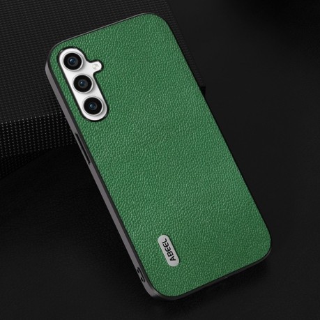 Чехол ABEEL Genuine Leather Luxury для Samsung Galaxy S23 FE 5G - зеленый