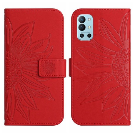 Чехол-книжка Skin Feel Sun Flower для OnePlus 10 Pro - красный
