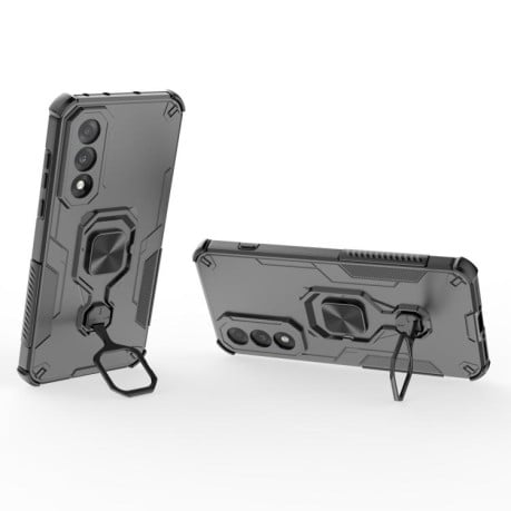 Противоударный чехол Metal Kickstand TPU Hybrid PC на OnePlus Ace 5 Ultra / Nord 5 - черный