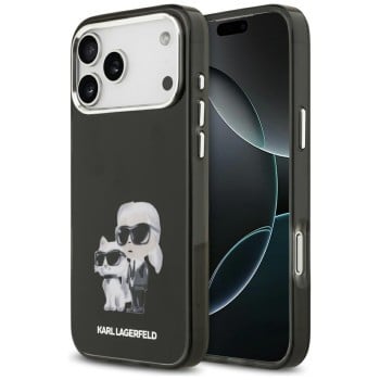 Оригинальный чехол Karl Lagerfeld IML Aquarelle Karl &amp; Choupette &amp; Logo с MagSafe на iPhone 17 Pro - Black