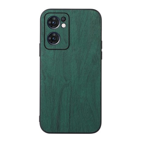 Противоударные Wood Texture для OPPO Reno7 5G  - зеленый