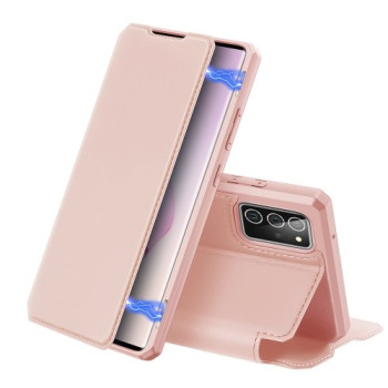Чехол-книжка DUX DUCIS Skin X Series на Samsung Galaxy Note 20 - розовый