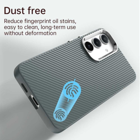 Ударозащитный чехол Carbon Fiber Series IMD на Samsung Galaxy S25 5G - серый