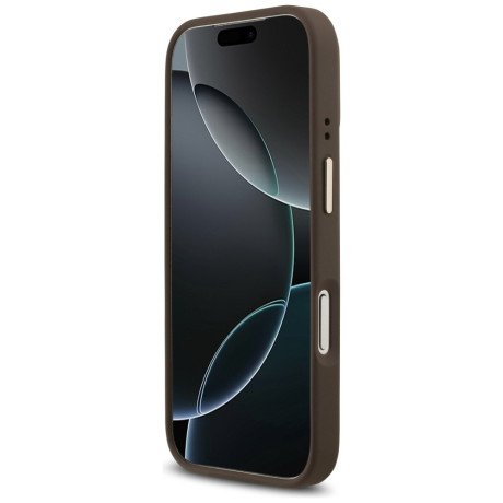 Оригінальний чохол Guess 4G Strass Logo з MagSafe на iPhone 17 Pro - brown