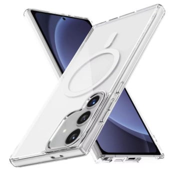 Протиударний чохол Ice Color Magnetic Series TPU Hybrid Acrylic Magsafe  для Samsung Galaxy S25+ 5G - прозорий