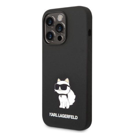 Оригинальный чехол Karl Lagerfeld Silicone Choupette для iPhone 14 Pro Max - black