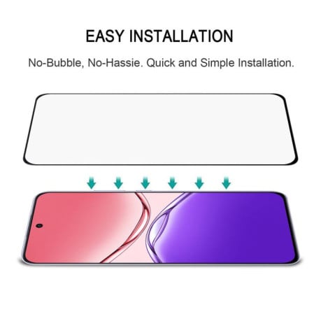 Захисне скло 9H HD 3D Curved Edge (Full Glue) на OPPO A5 Pro 5G - чорне