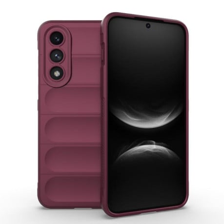 Силиконовый чехол Magic Flannel на OnePlus Ace 5 Ultra 5G / Nord 5 - винно-красный