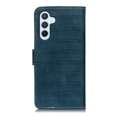 Чехол-книжка Magnetic Crocodile Texture на Samsung Galaxy S24 FE 5G - зеленый