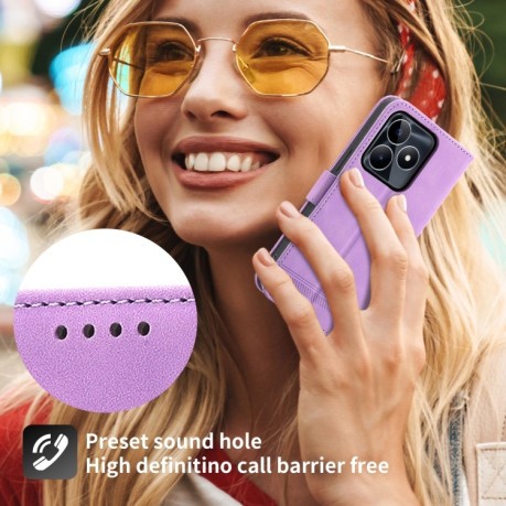 Чехол-книжка Dierfeng Dream Line для Realme C53/C51 - фиолетовый