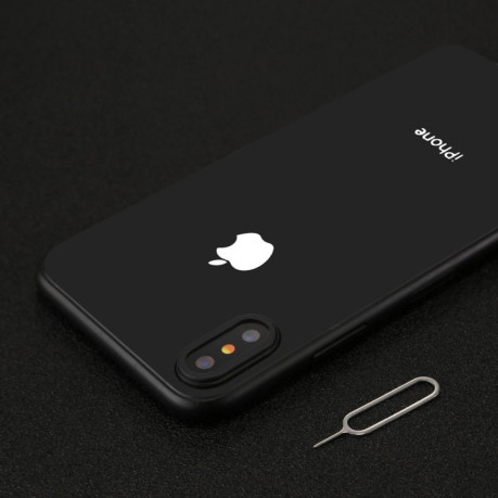 Захисне скло для камери з голкою для iPhone X - чорне