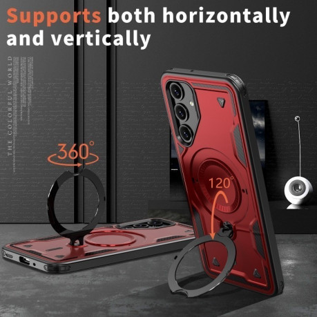 Протиударний чохол MagSafe Holder Armor PC Hybrid  для Samsung Galaxy A16 5G - червоний