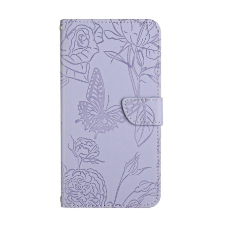 Чохол-книжка Skin Feel Butterfly Embossed для Xiaomi Redmi Note 14S/ 13 Pro 4G / POCO M6 Pro 4G   - фіолетовий