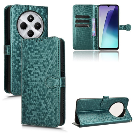 Чехол-книжка Honeycomb Dot для Xiaomi Redmi 14C 4G/Poco C75/Redmi A4 5G - зеленый