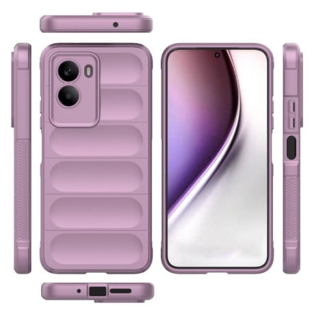 Силиконовый чехол Magic Flannel на Xiaomi Poco M7 4G 169mm - фиолетовый
