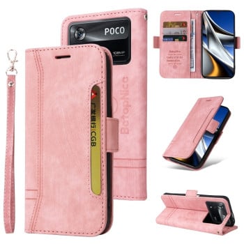 Чохол-книжка BETOPNICE для Xiaomi Poco X4 Pro 5G - рожевий