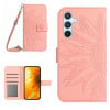 Чохол-книжка Skin Feel Sun Flower для Samsung Galaxy M15 5G - рожевий