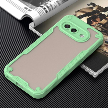 Противоударный чехол Armor Glaze PC Hybrid для Google Pixel 9a - зеленый