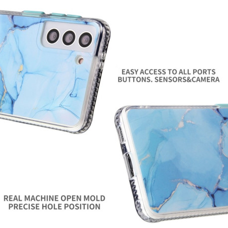 Противоударный чехол Glazed Marble для Samsung Galaxy S22 Plus 5G - розовый