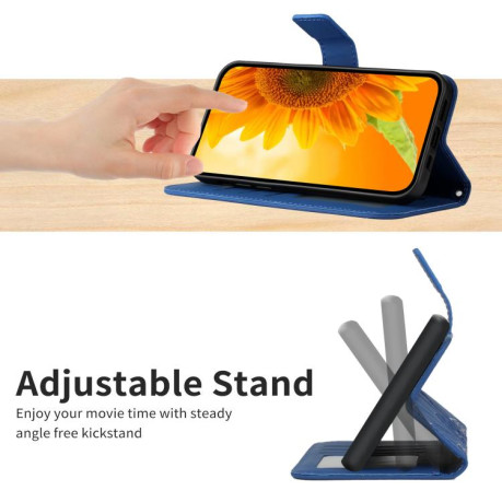 Чехол-книжка Skin Feel Sun Flower для Motorola Edge 60 5G - синий