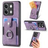 Чехол Retro Skin-feel Ring Card Wallet для Xiaomi Redmi Note 13 - фиолетовый