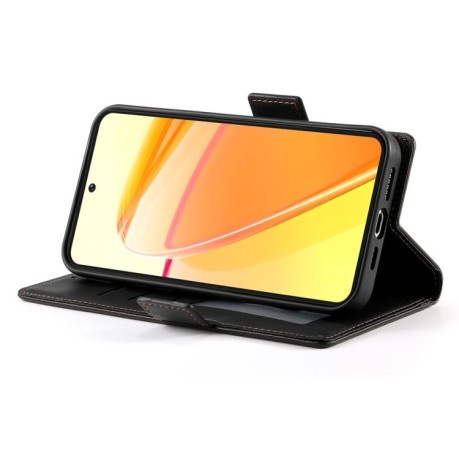 Чехол-книжка Side Buckle Magnetic Frosted Leather для OPPO Reno13 F/Reno13 FS - черный