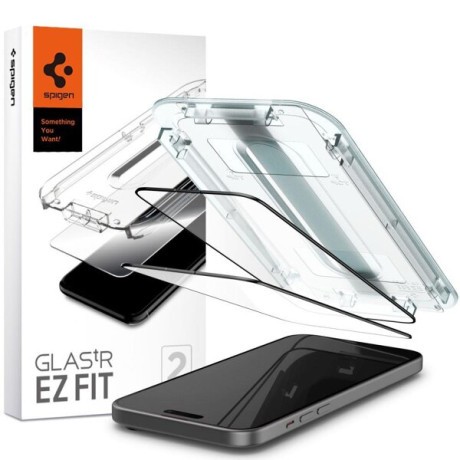 Комплект защитных стекол Spigen Alm Glass Fc для iPhone 15 Black