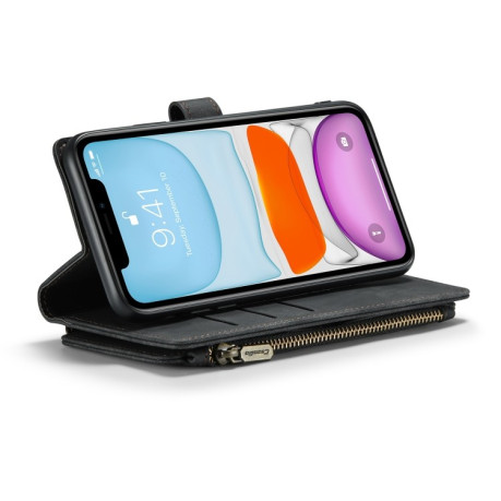 Кожаный чехол-кошелек CaseMe-C30 для iPhone 11 - черный