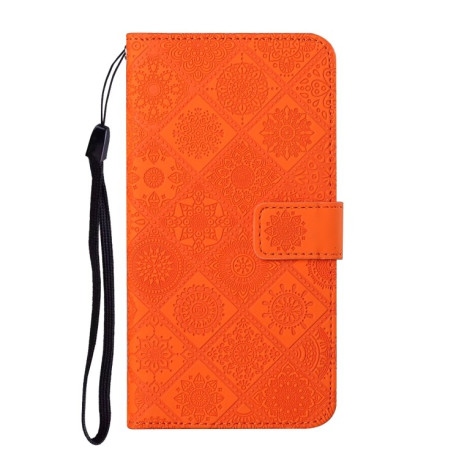 Чехол-книжка Ethnic Style для Infinix Hot 50 4G - оранжевый