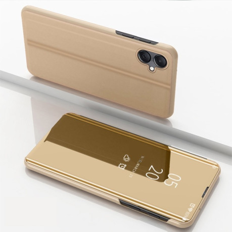Чехол книжка Clear View на Samsung Galaxy A06 - золотой
