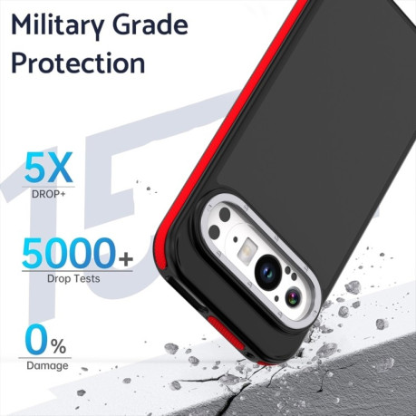 Протиударний чохол Dual-Color Skin Feel Shockproof Series для Google Pixel 9 Pro XL - червоний