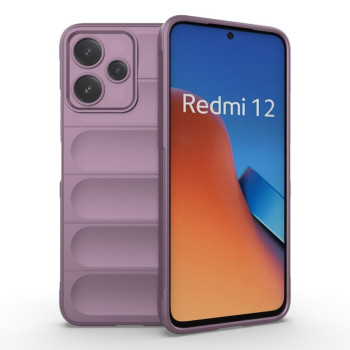 Силиконовый чехол Magic Flannel для Xiaomi Redmi 12 5G/Poco M6 Pro 5G - фиолетовый