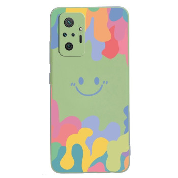 Протиударний чохол Painted Smiley Face для Xiaomi Redmi Note 10 Pro/10 Pro Max - зелений