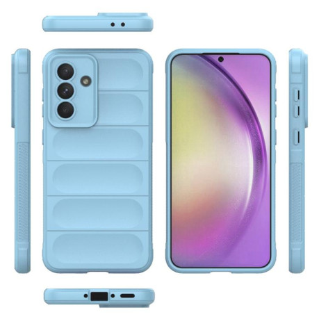 Силиконовый чехол Magic Flannel для Samsung Galaxy A56 5G - голубой