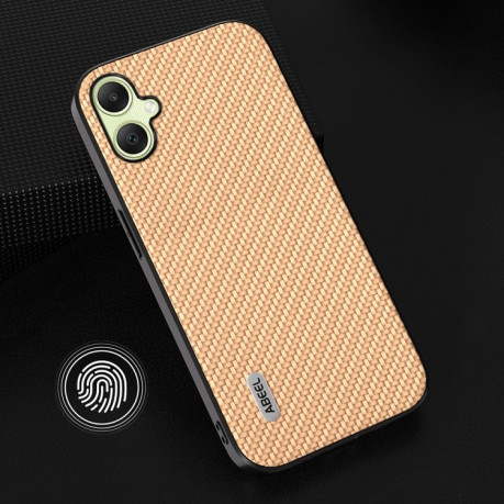 Ударозащитный чехол ABEEL Carbon Fiber на Samsung Galaxy A05  - золотой