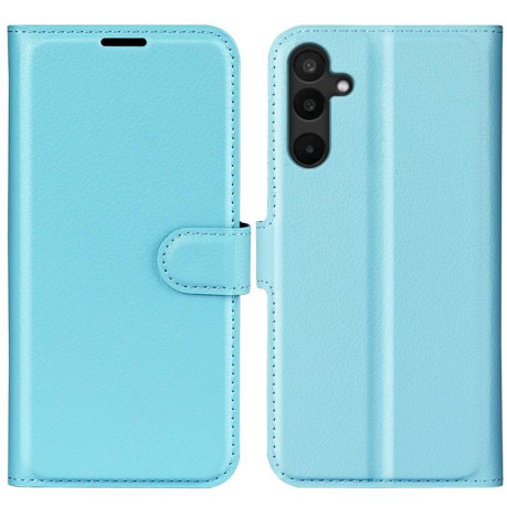 Чехол-книжка Litchi Texture Horizontal Flip Leather на Samsung Galaxy M16 / F16 - синий