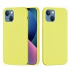Силиконовый чехол Solid Color Liquid на iPhone 14 - светло-желтый
