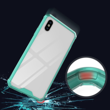 Противоударный чехол Acrylic Armor для iPhone XS Max - зеленый