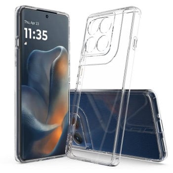 Акриловий протиударний чохол HMC з посиленим захистом кутів на Motorola Edge 60 Pro - прозорий