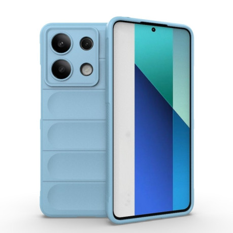 Силиконовый чехол Magic Flannel для Xiaomi Redmi Note 13 4G Global - голубой