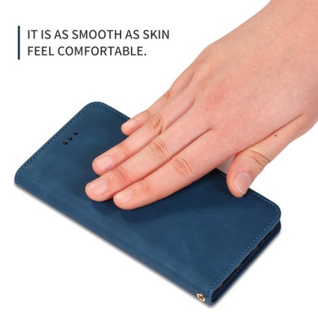 Чехол-книжка Retro Skin Feel Business Magnetic на Redmi 10X / Note 9 - синий