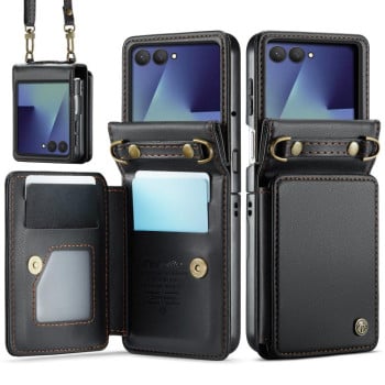 Чохол CaseMe C22 Card Slots Holder RFID Anti-theft на Samsung Galaxy Filp 7 - чорний