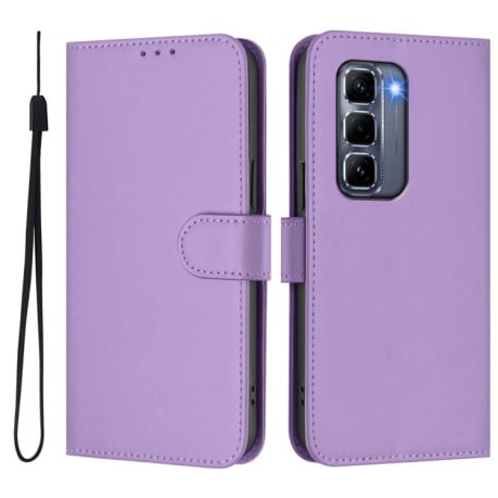 Чехол-книжка Skin Feel Solid Color Leather для Infinix Hot 50 Pro+ - фиолетовый