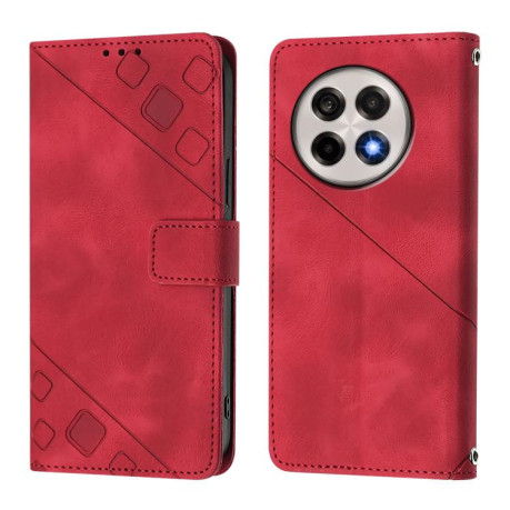 Чохол-книжка Skin-feel Embossed для OnePlus 13R/Ace 5/Ace 5 Pro - червоний