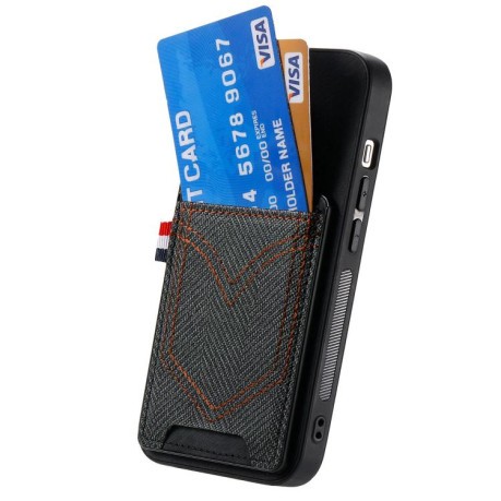 Чохол Denim Texture Leather Skin на iPhone 16e - чорний
