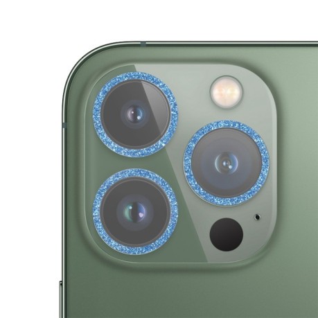 Защитное стекло для камеры Glitter Ring на iPhone 13 Pro / 13 Pro Max - синее