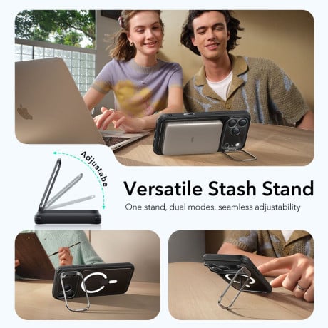 Оригінальний чохол ESR Classic Hybrid з підставкою Kickstand та з MagSafe на iPhone 17 Pro - Clear Black