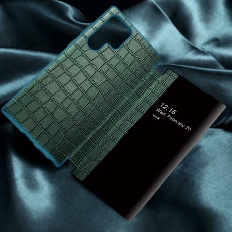Чохол-книжка Crocodile Texture Display для Samsung Galaxy S22 Ultra 5G - коричневий